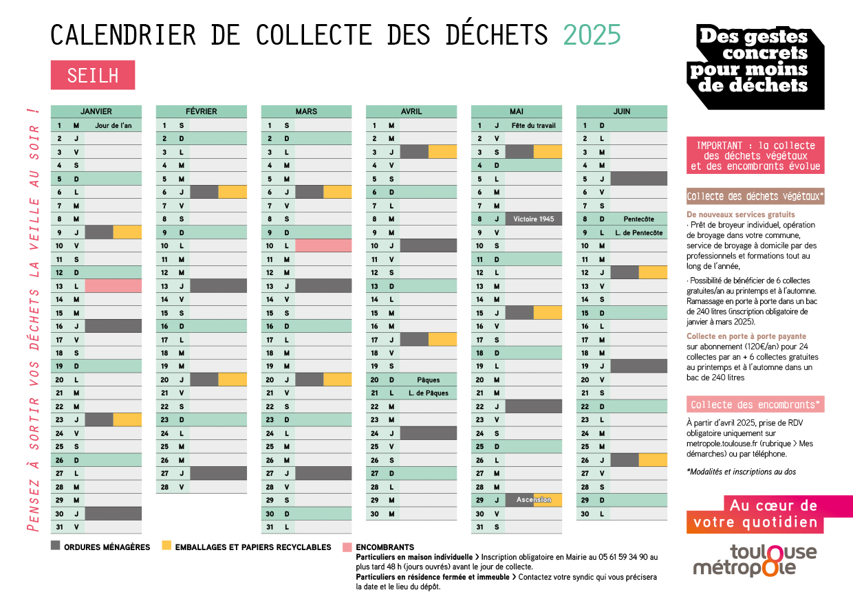 calendrier SEILH 2025 1